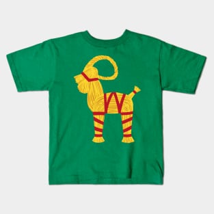 Yule Goat Straw Ornament Kids T-Shirt